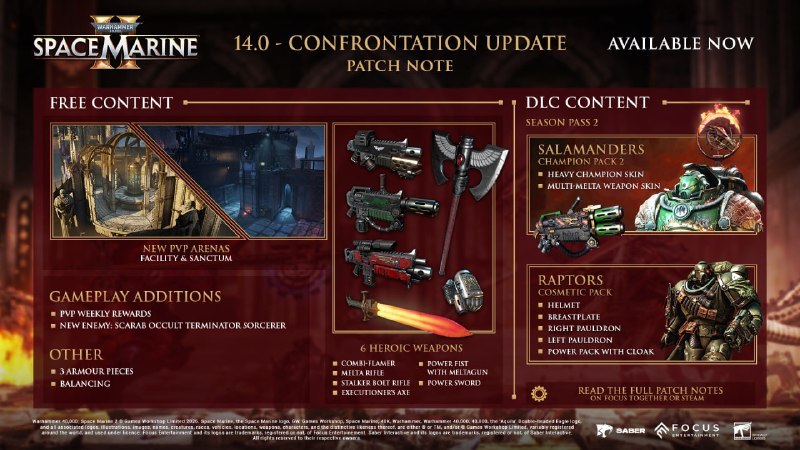 В Warhammer 40,000: Space Marine 2 добавили медали за успехи в PvP-режиме