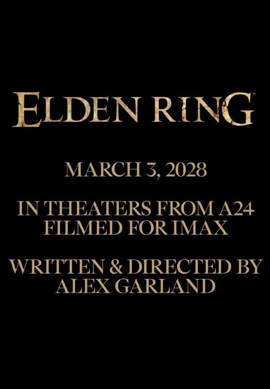Фильм по Elden Ring выйдет в прокат 3 марта 2028 года