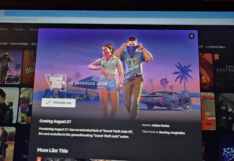 Дебютный трейлер «Grand Theft Auto VI» покажут на платформе Netflix