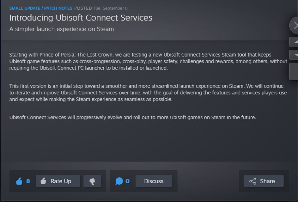 Ubisoft тестирует отказ от лаунчера Ubisoft Connect в Steam