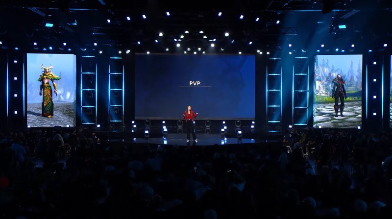 Какая-то женщина вышла на сцену Blizzcon 2026 и предлагает подраться.