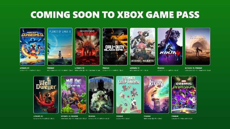 Microsoft раскрыла вторую волну пополнения Game Pass в сентябре