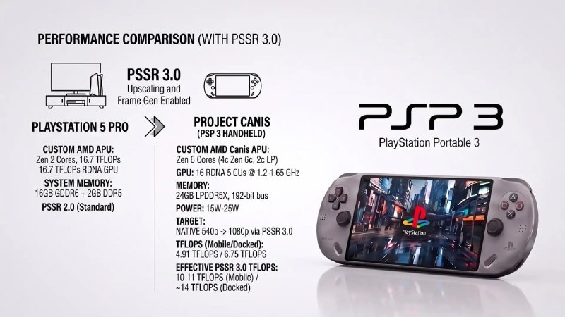 Возможные характеристики портативной PlayStation появились в сети